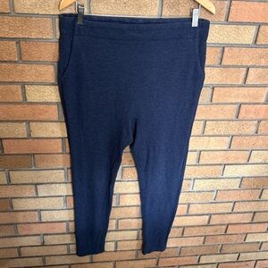 Lunya Cotton Blend Waffle Knit Thermal Blue Loungewear Pants/Joggers Size XL